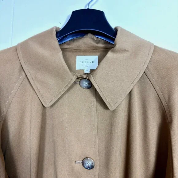 Sézane Clyde Trench Coat in Camel Size FR 44/US 12 - Picture 7 of 16